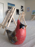 Handmade Red Cardinal Wax Candle