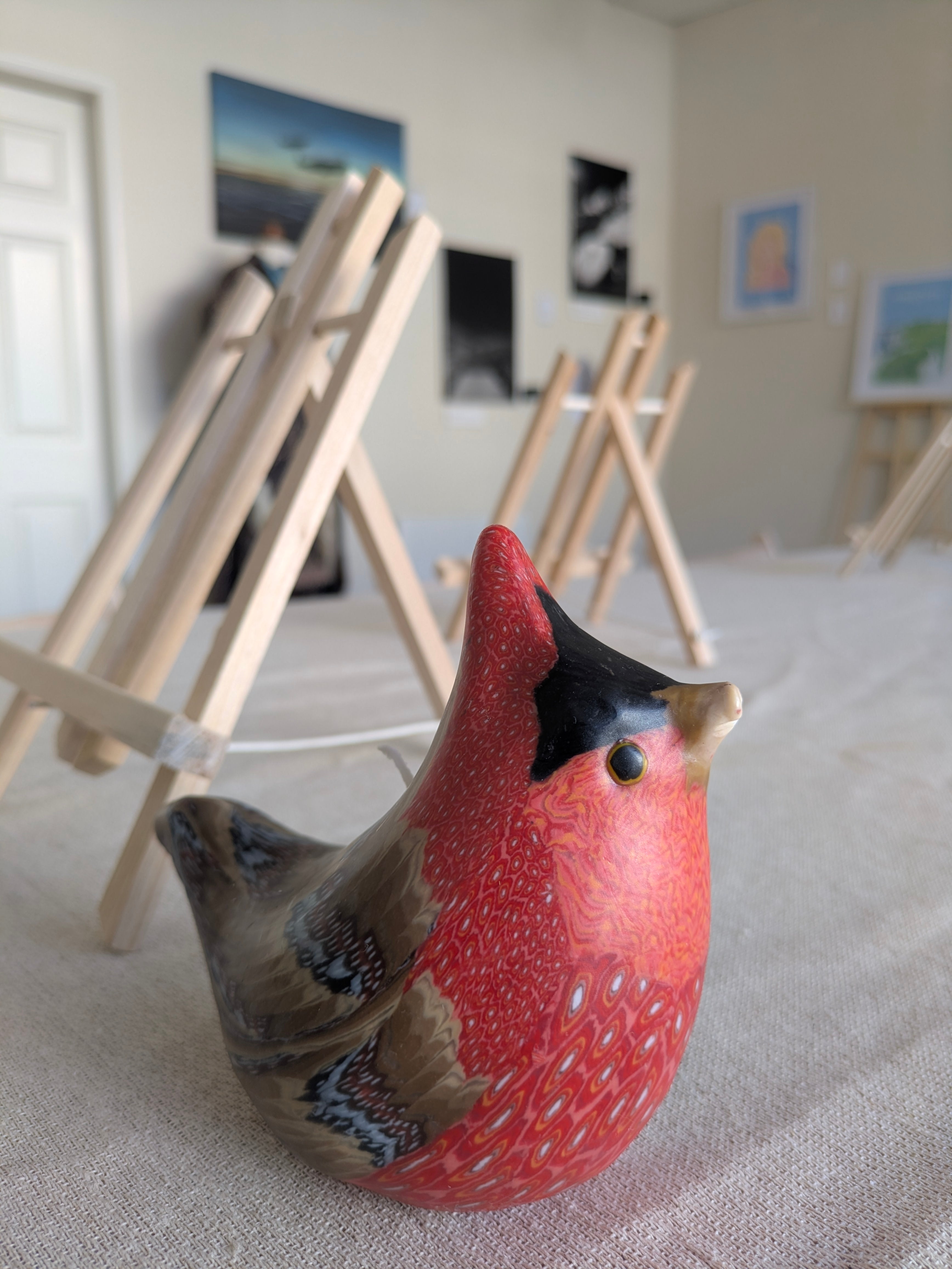 Handmade Red Cardinal Wax Candle